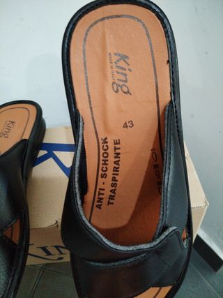 Ciabatte King uomo nere n.43