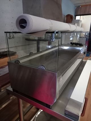 Vitrina expositora acero inoxidable