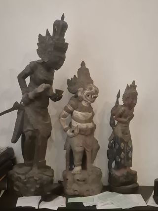 3 Statue in Legno  Bali anni '50 € 1000,00 cadauna