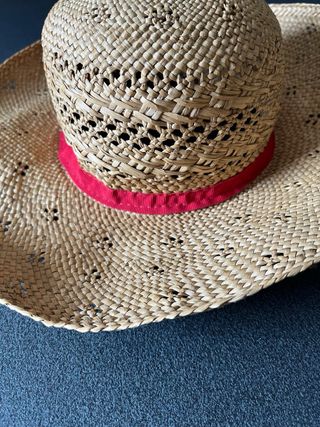 Cappello Paglia Beige/Rosso