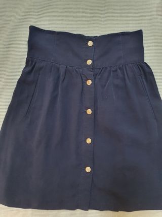 Falda Zara Woman azúl, talla M