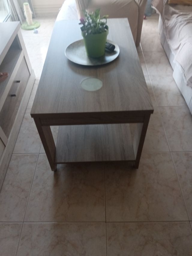 Mesa centro madera - beige