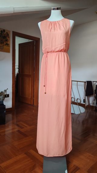 Vestito lungo Zara rosa Tg M