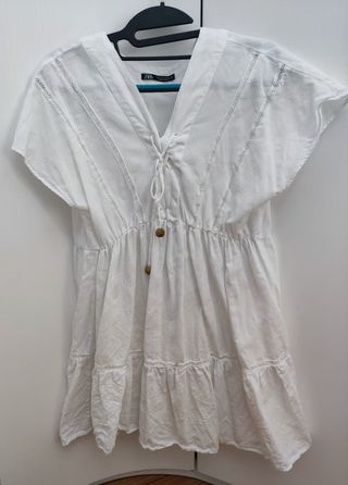 Vestido Zara blanco - Talla M