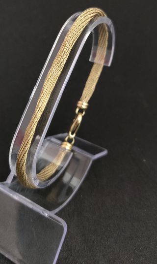 Pulsera Cordón Oro 18K, 7,55 gr, 18 cm