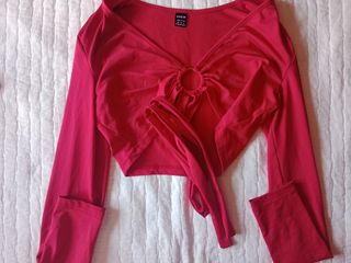 Top rojo de manga larga