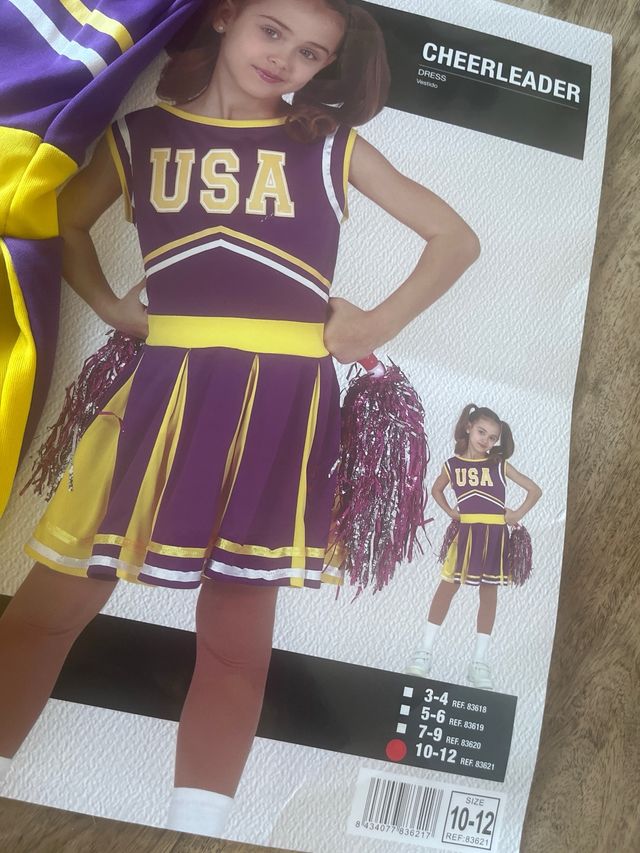 Disfraz Cheerleader EEUU 10-12 años