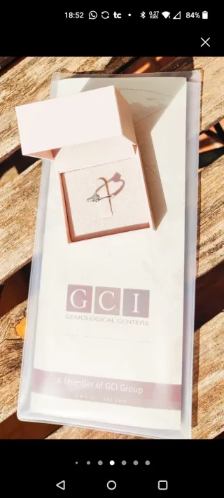 Anillo oro blanco con Diamante Natural NUEVO