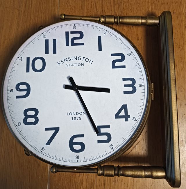 Reloj Pared Vintage Doble Esfera