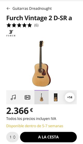 Guitarra Furch Vintage 2 D-SR