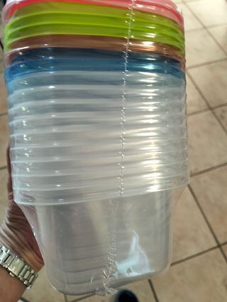 10 Vaschette Conservazione Multicolor