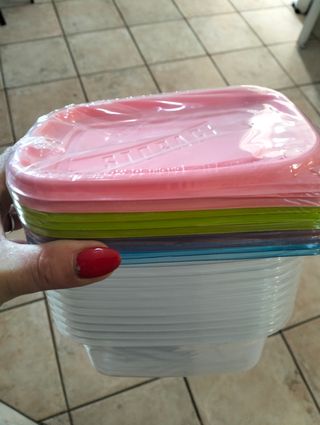 10 Vaschette Conservazione Multicolor