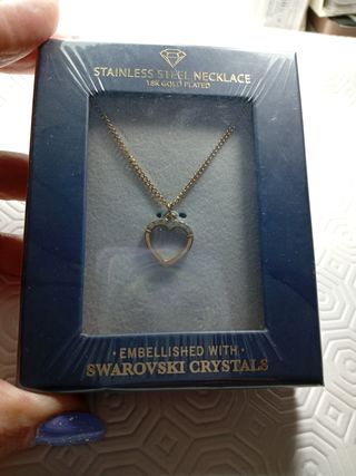 Collana Swarovski cuore oro