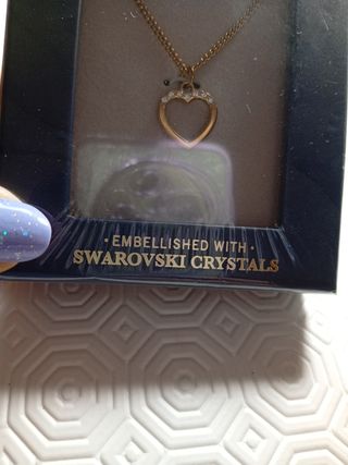 Collana Swarovski cuore oro