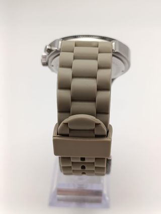 RELOJ MOSCHINO CHEAPANDCHIG MOSCHINO MW0067 ESERA BLANCA/ CORREA BEIGE (MARCA EN CRISTAL)