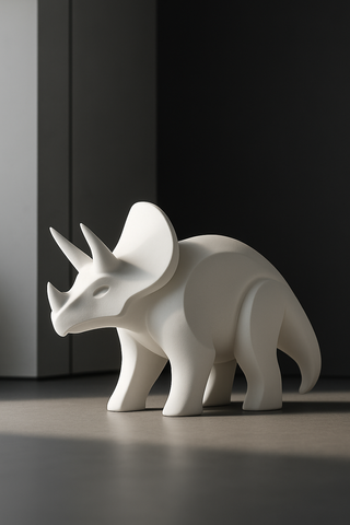 Statua Triceratopo 3D – Moderna, 51x56x89mm