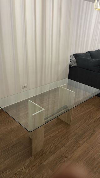 Mesa cristal -comedor moderna