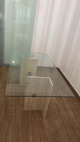 Mesa cristal -comedor moderna