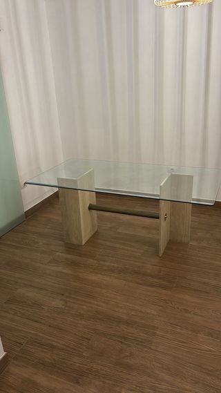 Mesa cristal -comedor moderna