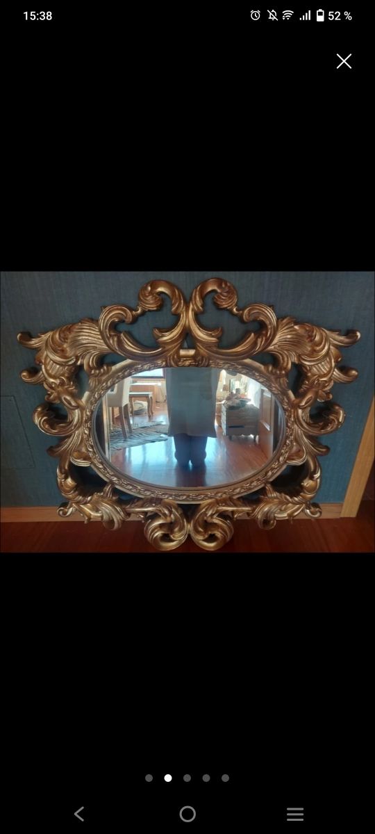 Espejo Masion do monde dorado estilo antiguo