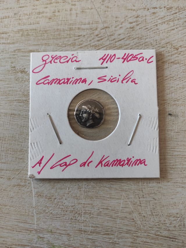Moneda Griega Kamarina 410-405 a.C.