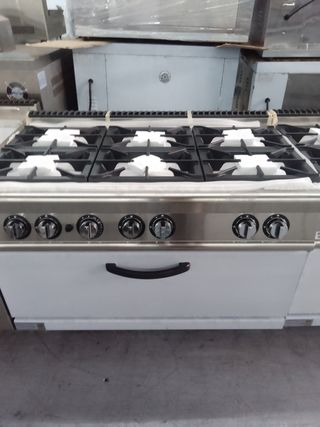 Cocina 6 fuegos con horno.