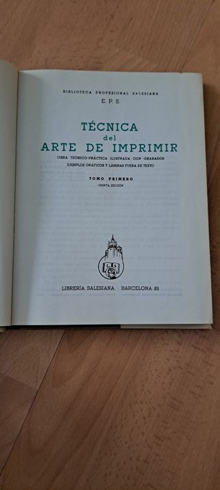 Técnica del Arte de Imprimir-Tomo I Precio Negocia