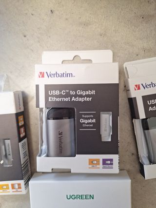 4 adattatori USB-C Verbatim: VGA ed Ethernet.