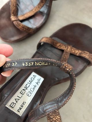 Sandalias Balenciaga Marrón Dorado 37