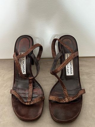 Sandalias Balenciaga Marrón Dorado 37