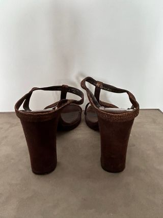Sandalias Balenciaga Marrón Dorado 37