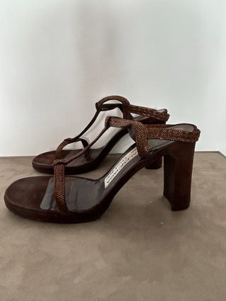 Sandalias Balenciaga Marrón Dorado 37