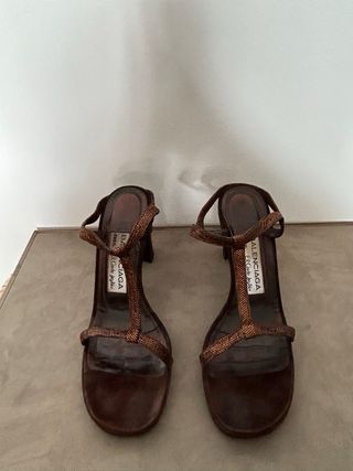 Sandalias Balenciaga Marrón Dorado 37