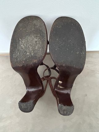 Sandalias Balenciaga Marrón Dorado 37