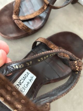 Sandalias Balenciaga Marrón Dorado 37