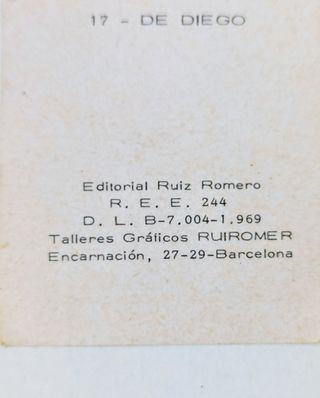 CROMOS FUTBOL 1969 RUIZ ROMERO