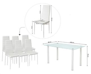 HERMOSA MESA COMEDOR + 6 SILLAS