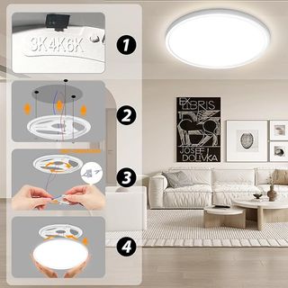 Plafón LED ultrafino 24W - 30cm