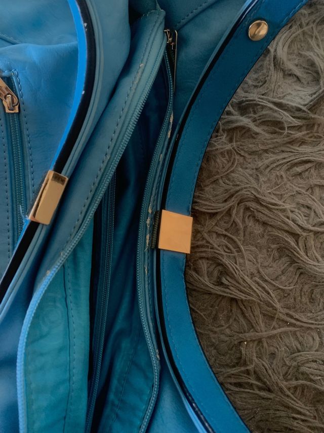 Bolso bandolera azul retro