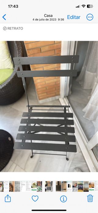 Mesa y 4 sillas hierro , regalo cojines