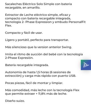 Sacaleches Medela Solo + accesorios