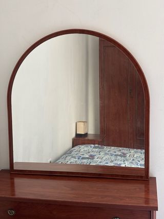 Espejo tocador madera marrón