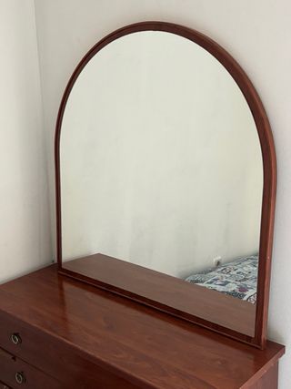 Espejo tocador madera marrón