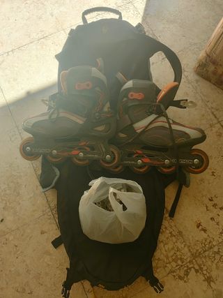 Patines Decathlon + Mochila
