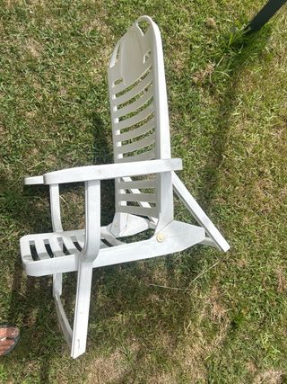 Silla playa blanca plegable