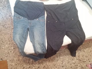 2 pantalones premamá talla M (38)
