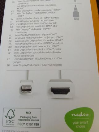 Cable Nedis Mini DisplayPort-HDMI 2m