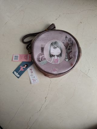 Bolso niña - marrón y rosa