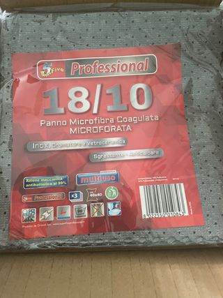 Panni Microfibra 5 Professional 18/10 (3pz)