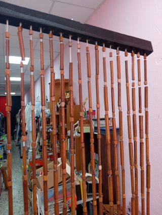 Cortina bambú - Separador madera